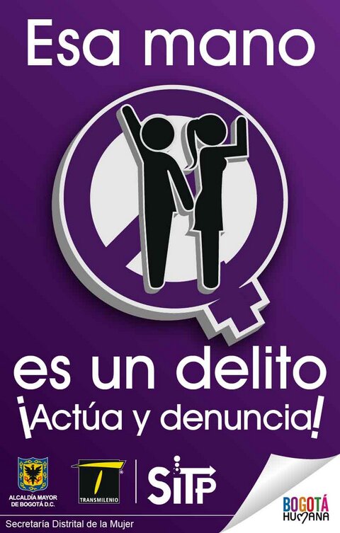 Campaña iniciada en Bogotá contra el acoso sexual en el Transmilenio